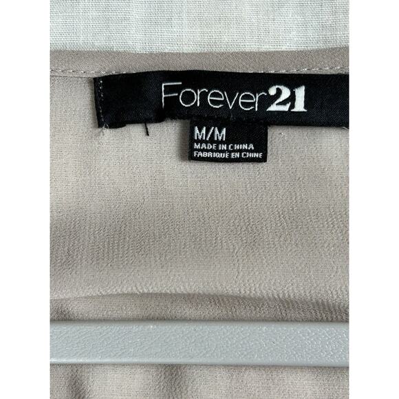 Forever 21 sheer SzM embroidery chiffon top feminine Coquette Boho chic smocked - Picture 6 of 10